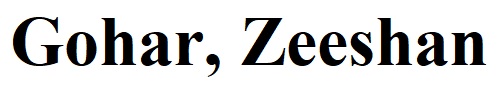 Gohar, Zeeshan